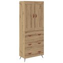 VidaXL Highboard Remeselný dub 69,5 x 34 x 180 cm Kompozitné drevo