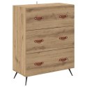 VidaXL Highboard Remeselný dub 69,5 x 34 x 180 cm Kompozitné drevo