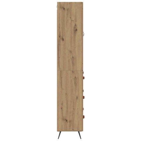 VidaXL Highboard Remeselný dub 69,5 x 34 x 180 cm Kompozitné drevo