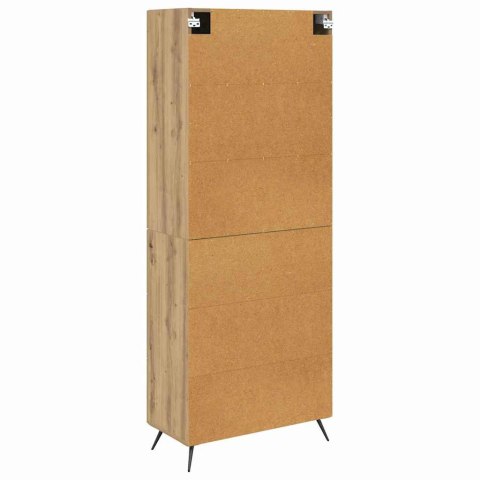 VidaXL Highboard Remeselný dub 69,5 x 34 x 180 cm Kompozitné drevo