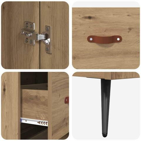 VidaXL Highboard Remeselný dub 69,5 x 34 x 180 cm Kompozitné drevo