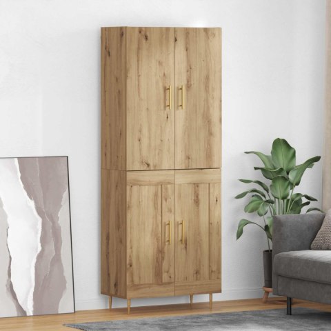 VidaXL Highboard Remeselný dub 69,5 x 34 x 180 cm Kompozitné drevo
