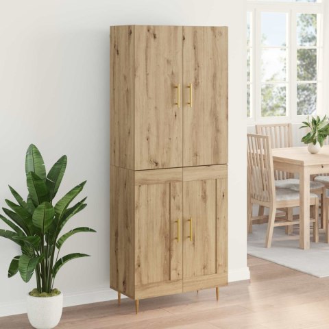 VidaXL Highboard Remeselný dub 69,5 x 34 x 180 cm Kompozitné drevo
