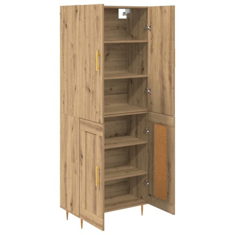VidaXL Highboard Remeselný dub 69,5 x 34 x 180 cm Kompozitné drevo