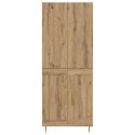 VidaXL Highboard Remeselný dub 69,5 x 34 x 180 cm Kompozitné drevo