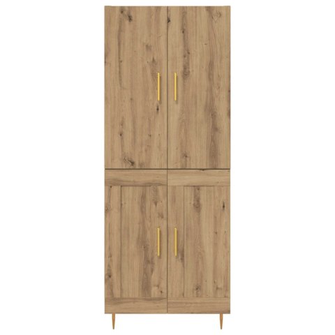 VidaXL Highboard Remeselný dub 69,5 x 34 x 180 cm Kompozitné drevo