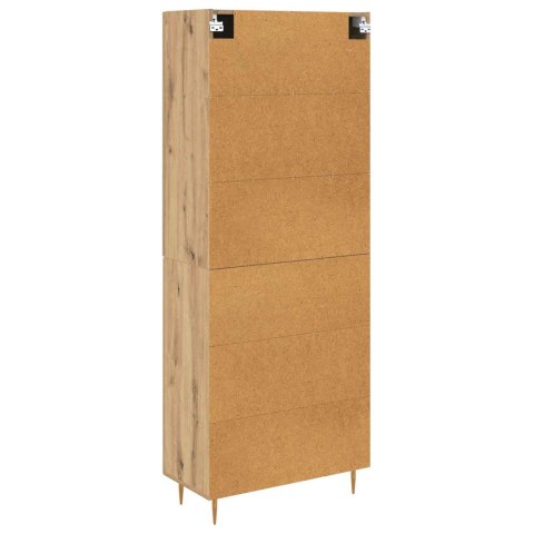 VidaXL Highboard Remeselný dub 69,5 x 34 x 180 cm Kompozitné drevo