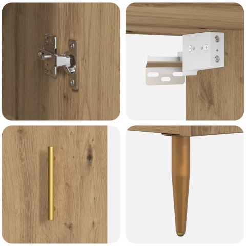 VidaXL Highboard Remeselný dub 69,5 x 34 x 180 cm Kompozitné drevo