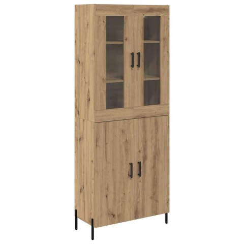 VidaXL Highboard Remeselný dub 69,5 x 34 x 180 cm Kompozitné drevo