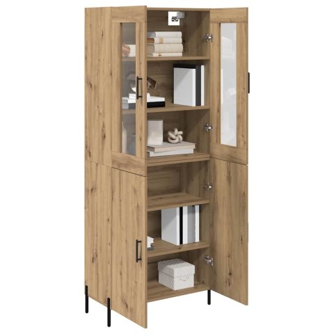 VidaXL Highboard Remeselný dub 69,5 x 34 x 180 cm Kompozitné drevo