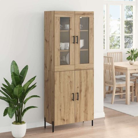 VidaXL Highboard Remeselný dub 69,5 x 34 x 180 cm Kompozitné drevo