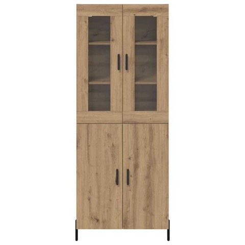 VidaXL Highboard Remeselný dub 69,5 x 34 x 180 cm Kompozitné drevo