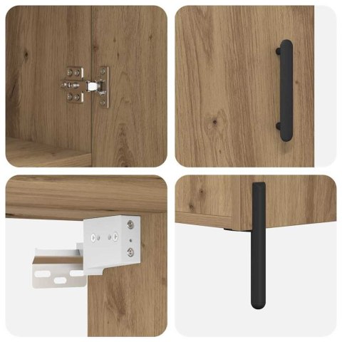 VidaXL Highboard Remeselný dub 69,5 x 34 x 180 cm Kompozitné drevo