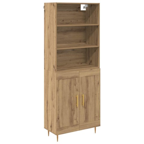 VidaXL Highboard Remeselný dub 69,5 x 34 x 180 cm Kompozitné drevo