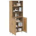 VidaXL Highboard Remeselný dub 69,5 x 34 x 180 cm Kompozitné drevo