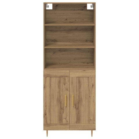VidaXL Highboard Remeselný dub 69,5 x 34 x 180 cm Kompozitné drevo