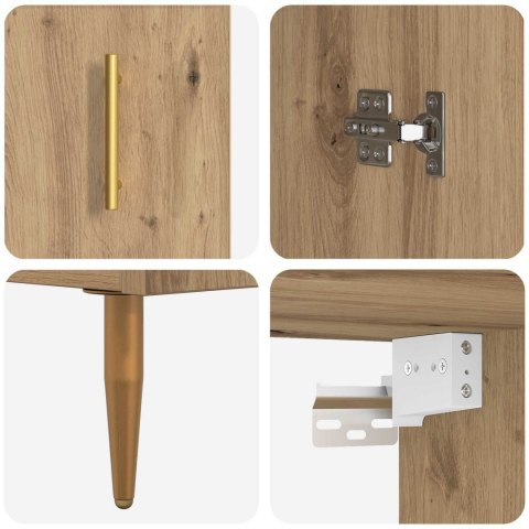 VidaXL Highboard Remeselný dub 69,5 x 34 x 180 cm Kompozitné drevo