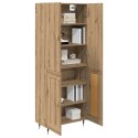 VidaXL Highboard Remeselný dub 69,5 x 34 x 180 cm Kompozitné drevo