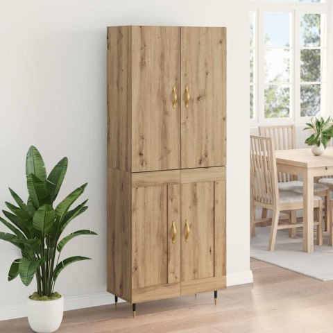 VidaXL Highboard Remeselný dub 69,5 x 34 x 180 cm Kompozitné drevo