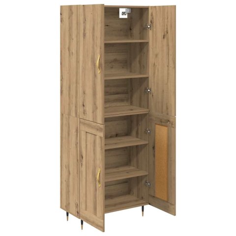 VidaXL Highboard Remeselný dub 69,5 x 34 x 180 cm Kompozitné drevo