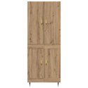 VidaXL Highboard Remeselný dub 69,5 x 34 x 180 cm Kompozitné drevo
