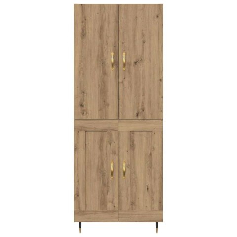 VidaXL Highboard Remeselný dub 69,5 x 34 x 180 cm Kompozitné drevo