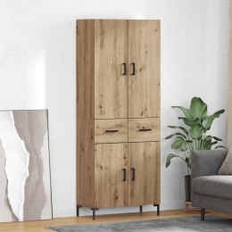 VidaXL Highboard Remeselný dub 69,5 x 34 x 180 cm Kompozitné drevo