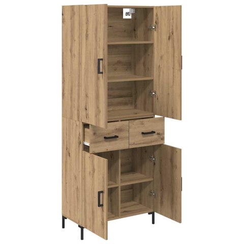VidaXL Highboard Remeselný dub 69,5 x 34 x 180 cm Kompozitné drevo