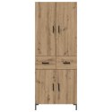 VidaXL Highboard Remeselný dub 69,5 x 34 x 180 cm Kompozitné drevo