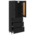 VidaXL Highboard so zásuvkou 2 pcs Čierny dub Kompozitné drevo