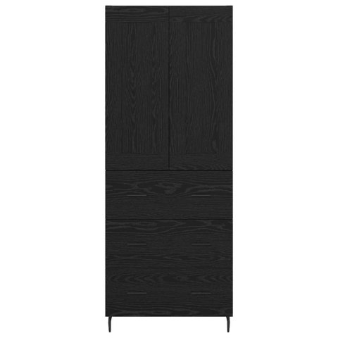 VidaXL Highboard so zásuvkou 2 pcs Čierny dub Kompozitné drevo