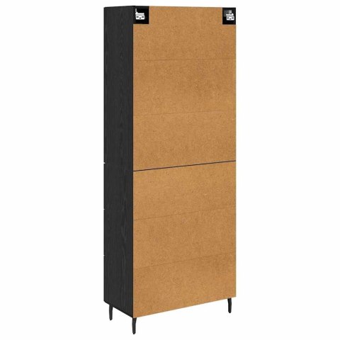 VidaXL Highboard so zásuvkou 2 pcs Čierny dub Kompozitné drevo