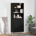 VidaXL Highboard so zásuvkou 2 pcs Čierny dub Kompozitné drevo