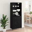 VidaXL Highboard so zásuvkou 2 pcs Čierny dub Kompozitné drevo