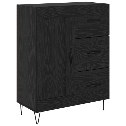 VidaXL Highboard so zásuvkou 2 pcs Čierny dub Kompozitné drevo