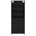 VidaXL Highboard so zásuvkou 2 pcs Čierny dub Kompozitné drevo