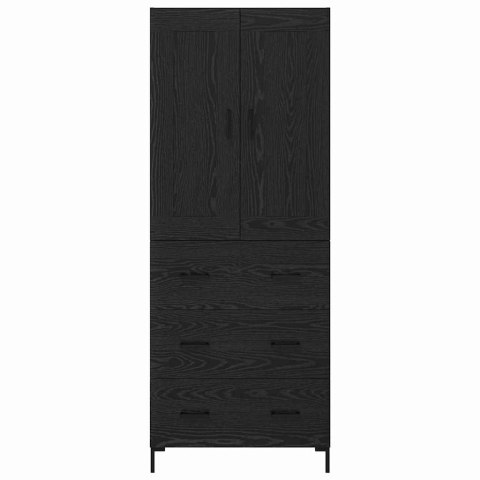 VidaXL Highboard so zásuvkou 2 pcs Čierny dub Kompozitné drevo