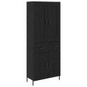 VidaXL Highboard so zásuvkou 2 pcs Čierny dub Kompozitné drevo