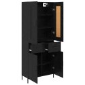 VidaXL Highboard so zásuvkou 2 pcs Čierny dub Kompozitné drevo