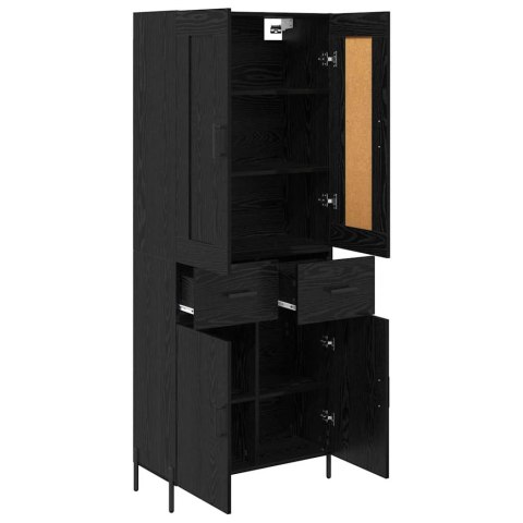 VidaXL Highboard so zásuvkou 2 pcs Čierny dub Kompozitné drevo
