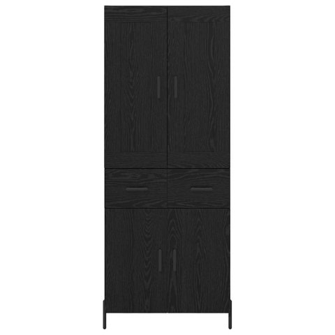 VidaXL Highboard so zásuvkou 2 pcs Čierny dub Kompozitné drevo