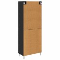 VidaXL Highboard so zásuvkou 2 pcs Čierny dub Konštrukčné drevo a sklo