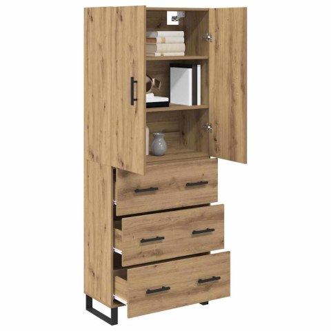 VidaXL Highboard so zásuvkou 2 pcs Remeselný dub 69,5 x 34 x 180 cm