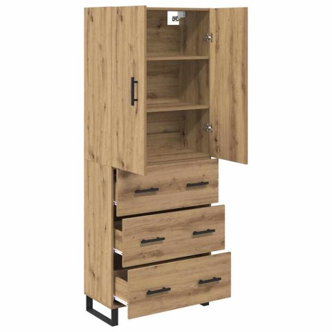 VidaXL Highboard so zásuvkou 2 pcs Remeselný dub 69,5 x 34 x 180 cm