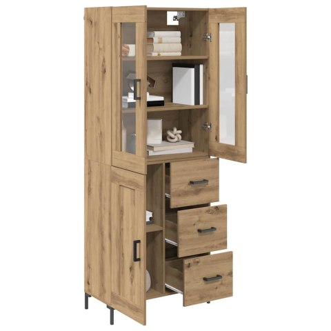 VidaXL Highboard so zásuvkou 2 pcs Remeselný dub Kompozitné drevo