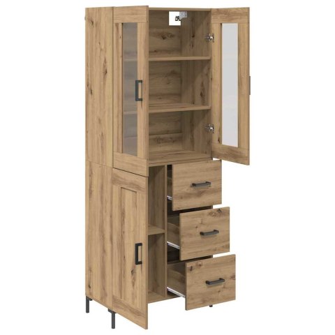 VidaXL Highboard so zásuvkou 2 pcs Remeselný dub Kompozitné drevo