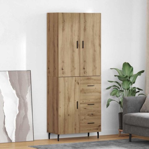 VidaXL Highboard so zásuvkou 2 pcs Remeselný dub Kompozitné drevo