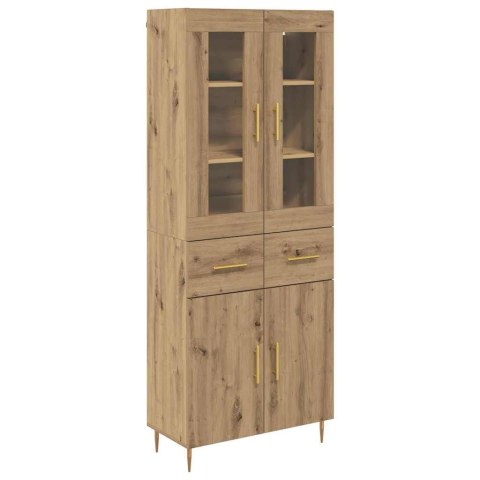 VidaXL Highboard so zásuvkou 2 pcs Remeselný dub Kompozitné drevo