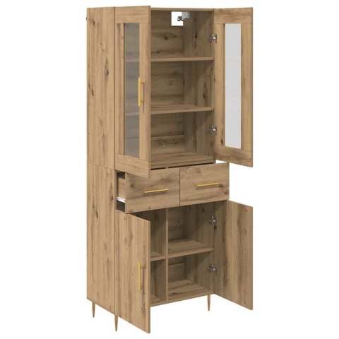 VidaXL Highboard so zásuvkou 2 pcs Remeselný dub Kompozitné drevo