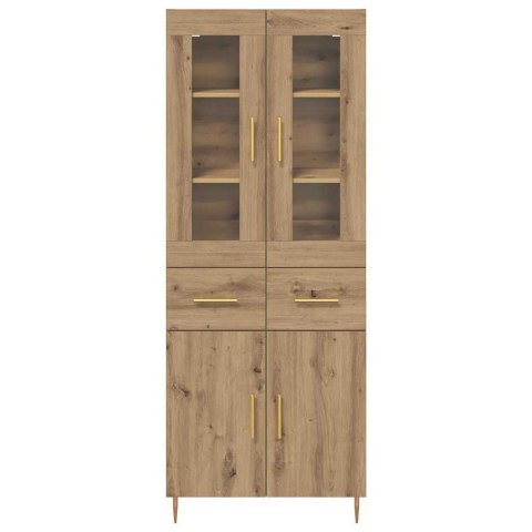 VidaXL Highboard so zásuvkou 2 pcs Remeselný dub Kompozitné drevo